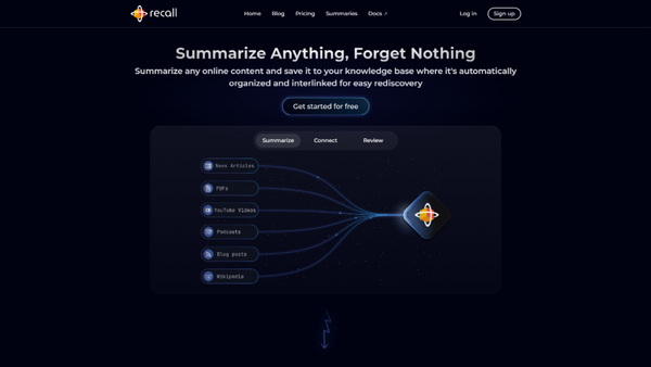 Recall - Summarize Anything, Forget Nothing