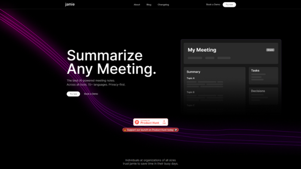 Jamie
Human-quality meeting summaries without a bot